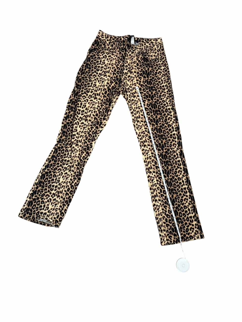 Moda International Leopard Print vtg Straight Leg Jeans - Tan & Black
